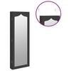 vidaXL Mirror Jewelry Cabinet Black