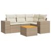 vidaXL Garden Sofa Set Beige Poly Rattan Large Modular Garden Sofa Set