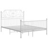vidaXL Bed Frame White Powder-coated metal Full Durable Bed Frame