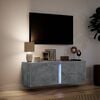 vidaXL TV Wall Cabinet Concrete Grey Engineered Wood 39.4 in