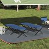 vidaXL Folding Camping Bed Folding 2 pcs Blue 75.98 x 27.17 x 17.72 in