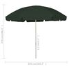 vidaXL Beach Parasol Green 118.1"