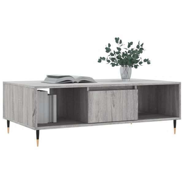 vidaXL Coffee Table Grey Sonoma Engineered wood, iron Medium