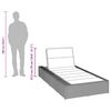 vidaXL Patio Sunbed Grey PE Rattan Standard Adjustable Armrests