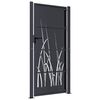vidaXL Garden Gate Anthracite 39.4x68.9" Steel Grass Design