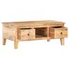vidaXL Coffee Table Natural Rough Mango Wood Medium Coffee Table