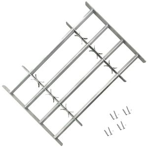 vidaXL Adjustable Security Grille for Windows with 4 Crossbars 19.7"-25.6"