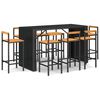 vidaXL Garden Bar Set Black