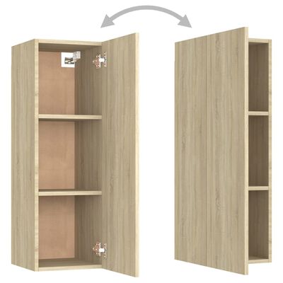 vidaXL TV Cabinets 2 pcs Sonoma Oak 12"x11.8"x35.4" Engineered Wood