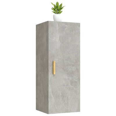 vidaXL Wall Cabinet Concrete Gray 13.6"x13.4"x35.4" Engineered Wood