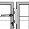 vidaXL Garden Gate Galvanised Steel 157.5x29.5" Silver