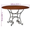 vidaXL Dining Table Set Brown Solid Acacia Wood and Steel Legs Medium
