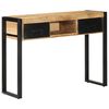 vidaXL Console Table Natural wood and black Solid mango wood, metal frame