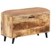 vidaXL Shoe Bench Natural Mango Wood Solid Mango Wood Medium Shoe Bench