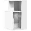 vidaXL Side Table White Engineered wood Small Square Modern