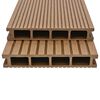 vidaXL WPC Hollow Decking Boards with Accessories 131.2 '&sup2; 13.1 ' Teak (16x45004)