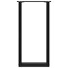 vidaXL Coffee Table Leg Set of 2 Black Powder-coated steel