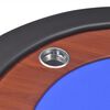 vidaXL Poker Table Blue MDF, Artificial Leather, Stainless Steel