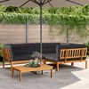 vidaXL Pallet Sofa Set Anthracite Solid Acacia Wood, Polyester Large