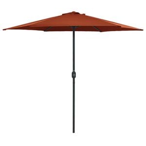 vidaXL Garden Parasol Terracotta Polyester, Aluminum Large Collapsible