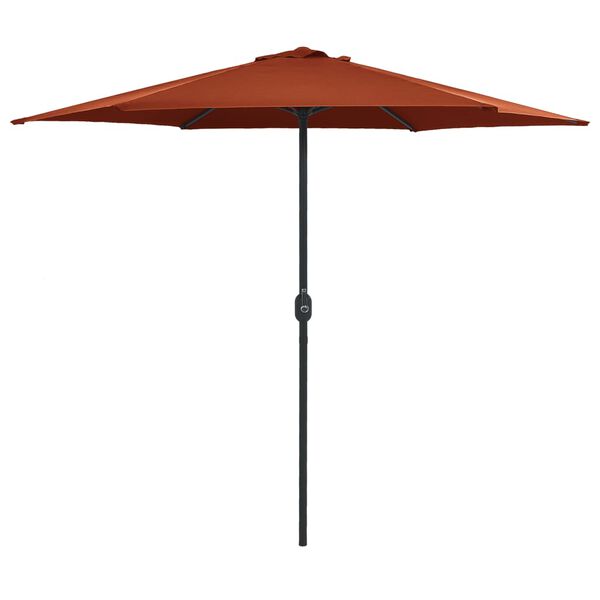 vidaXL Garden Parasol Terracotta Polyester, Aluminum Large Collapsible