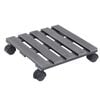 vidaXL Plant Trolley Set of 2 Grey Wood-plastic composite (WPC)