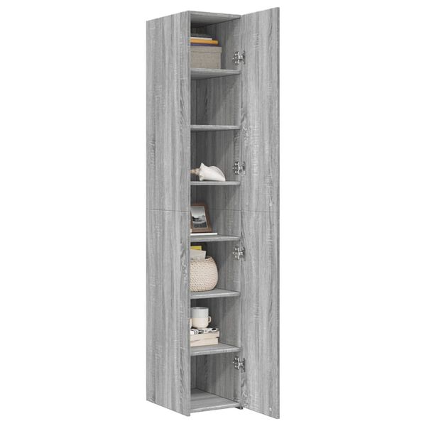 vidaXL Highboard Gray Sonoma 11.8"x16.7"x72.8" Engineered Wood