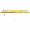 vidaXL Retractable Awning Yellow and white