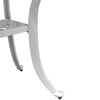 vidaXL Garden Table White Cast Aluminum Small Lightweight Garden Table