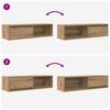 vidaXL TV Cabinet Set of 2 Artisan Oak Engineered Wood TV Cabinet