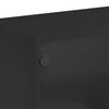 vidaXL Highboard Black Engineered wood, glass Slim Highboard