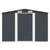 vidaXL Garden Shed Anthracite Galvanized Steel Large Sliding Components