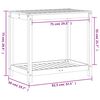 vidaXL Potting Table Natural Pine Solid Pine Wood Medium Potting Table