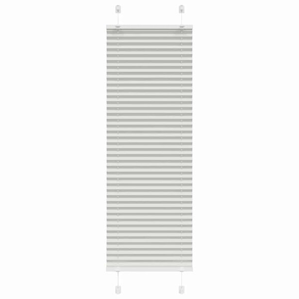 vidaXL Pleated Blind Light Grey 100% Polyester 15.7 x 59.1 in