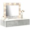 vidaXL Dressing Table Grey 32.68 x 15.75 x 27.56 in Engineered Wood