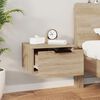 vidaXL Wall-mounted Bedside Cabinet Set of 2 Sonoma oak Engineered wood