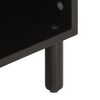 vidaXL TV Cabinet Black Solid Mango Wood, Engineered Wood, Iron Medium