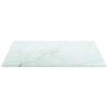 vidaXL Table Top White Tempered Glass Small Decorative Inlays