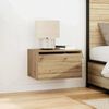 vidaXL Wall-mounted Bedside Cabinet with Drawer Artisan Oak