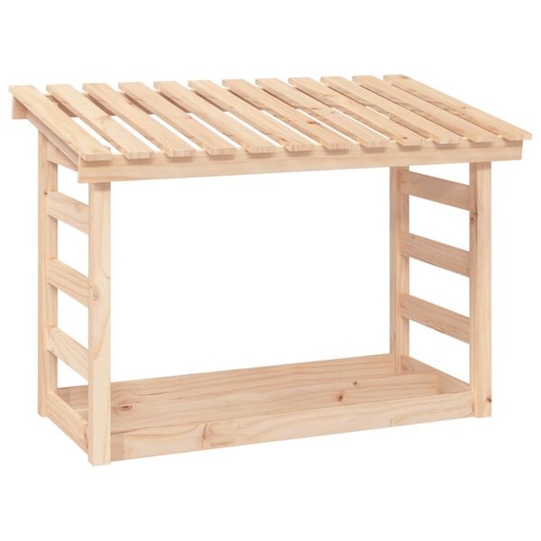 vidaXL Firewood Rack 42.5x25.4x30.7" Solid Wood Pine