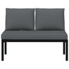 vidaXL Garden Bench Black Powder-coated aluminum Standard
