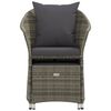 vidaXL Garden Lounge Set Grey Poly rattan, steel Medium Removable Covers
