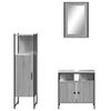 vidaXL Bathroom Furniture Set Gray Sonoma Engineered wood Compact