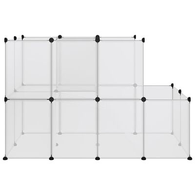 vidaXL Small Animal Cage Transparent 55.9"x29.1"x36.6" PP and Steel
