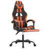 vidaXL Gaming Chair with Footrest Black and Orange Faux Leather