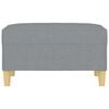 vidaXL Footstool Light grey 100% polyester fabric, plywood, foam