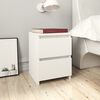 vidaXL Bedside Cabinet White Engineered wood 11.8x11.8x15.7 in