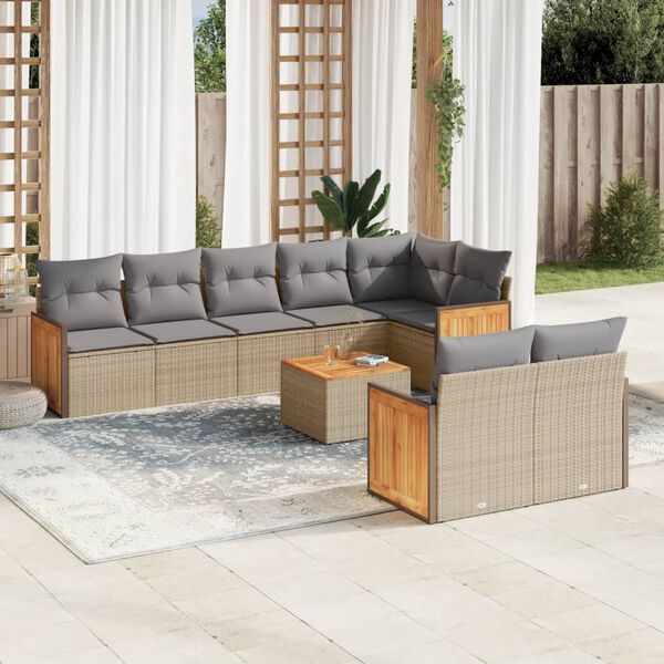 vidaXL Garden Sofa Set Beige