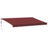 vidaXL Retractable Awning Burgundy, Anthracite