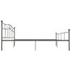 vidaXL Bed Frame Gray Metal Super King Simple Bed Frame Rectangular